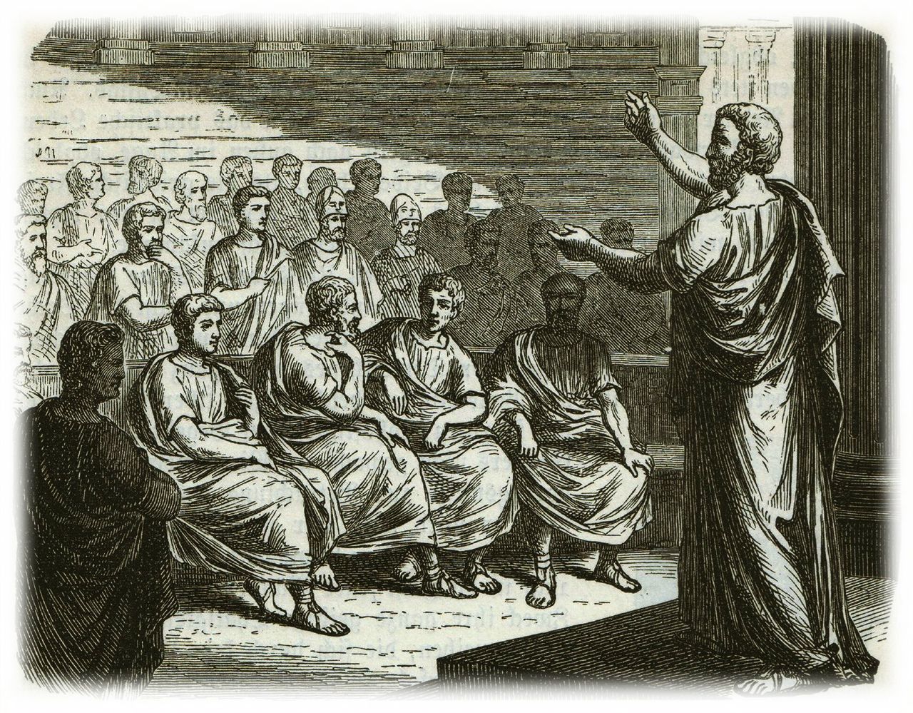 Гравюра «Speaker Demosthenes». ZU_09/Getty Images Гравюра «Speaker Demosthenes». ZU_09/Getty Images